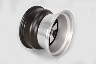 Fuchs Replica Wheel - 11 x 15 ET -27 - Anodized - Satin Black Inset + Anodized Spokes + Lip - TÜV