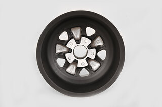 Fuchs Replica Wheel - 11 x 15 ET -27 - Anodized - Satin Black Inset + Anodized Spokes + Lip - TÜV