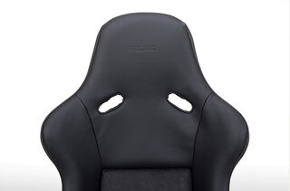 Pole Position -Carbon- Leder Schwarz, Naht Grau, Sitzfläche+Rückenlehne Alcantara Grau,ABE