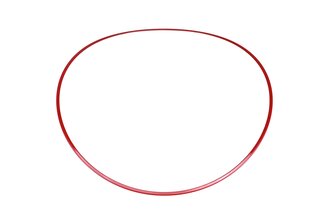 Anfahrschutz-Ring Edelstahl, ROT  für BBS 19" Felgen ( 1 Stck)