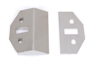 Renfort pour arrêt de porte en inox  avec contre-plaque