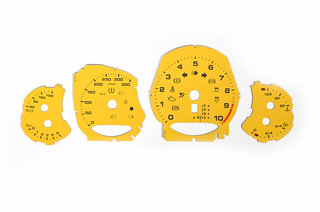 Instrument Face Set 991.1 GT3 RS - Racing Yellow - PDK - KPH - with Logo Backlit