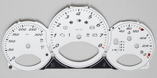 Zifferblattsatz Weiß 987-2 PDK km/h