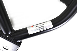 Arceau clubsport acier 991 sans TO avec croix, appuis sur tunnel et barre pour harnais