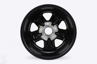 Fuchs Replica Wheel - 6 x 15 ET 36 - Classic - Flat 6 - Satin Black + Machined Lip - With TÜV