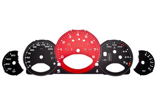 FVD Brombacher Instrument Face Set 997.2 Turbo - Black / Guards Red Center Tach - PDK - MPH