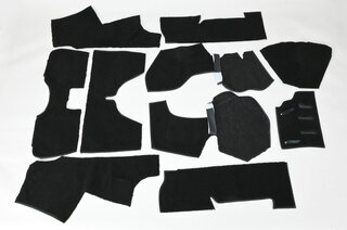 Carpet Set 930 1975-89 - Complete - Black - Knitted Velour (Strick Velour)