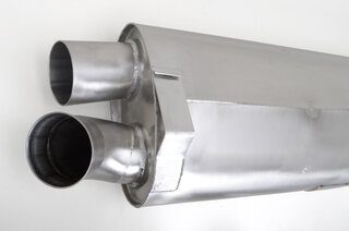 Exhaust System 964 - RACE - 100 Cell Catalytics - Dual Outlet - Without Heat - Round Tips