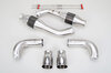 Exhaust System 964 - RACE - 100 Cell Catalytics - Dual Outlet - Without Heat - Round Tips
