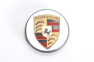 Nabendeckel Zentralverschluss Silber mit Wappen farbig