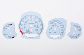 Jeu de fonds de compteur blanc 991 GT3 - PDK - mp/h