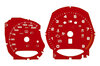 Instrument Face Set 981 Cayman GT4 - Guards Red - Manual - MPH - 200 MPH - With Logo