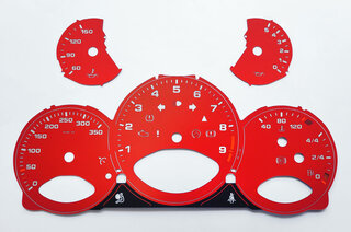 Jeu fonds de compteurs rouge indien en km/h 997 GT3 RS 4.0L boite manuelle