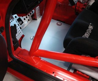 Full Race Track Mat 964 / 993 - Rennline - Silver - Driver Side