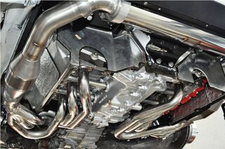 Ligne d'échappement "Brombacher" 964 inox, sans cata et sans chauffage avec 1 sortie 90mm