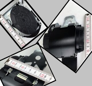 Sicherheitsgurt schwarz (Dreipunkt), mit 12cm Laschenschloss F-Modell