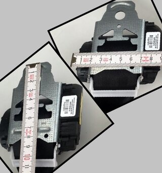 Sicherheitsgurt schwarz (Dreipunkt), mit 12cm Laschenschloss F-Modell