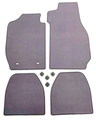 Floor Mat Set 911 / 930 - Jakarta - Metro Blue Edging -  Metro Blue Stitching - Includes Fastener