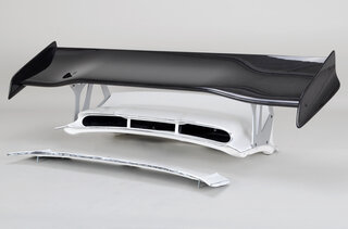Rear Spoiler 997.1 Turbo and 997.2 Turbo / S - 997.2 GT3 RS Tribute - GRP Decklid + Polished Carbon