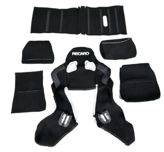 Sitzbezug Perlonvelours schwarz für Recaro Profi SPG XL, Ersatzbezug komplett