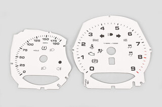 Instrument Face Set 981 - S Model - White - Manual - MPH - 190 MPH
