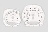 Instrument Face Set 981 - S Model - White - Manual - MPH - 190 MPH