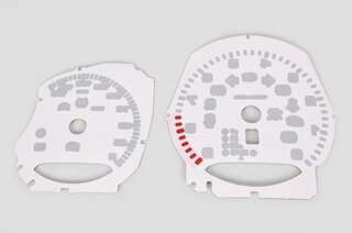 Instrument Face Set 981 - S Model - White - Manual - MPH - 190 MPH