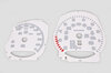 Instrument Face Set 981 - S Model - White - Manual - MPH - 190 MPH