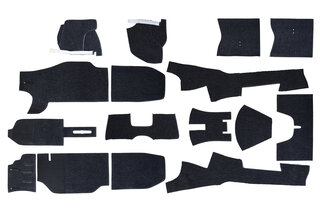Carpet Set 911 1970-73 - RS 2.7 L 1973 Touring - Black - German Cellulose Velour (Zellstoff Velour)