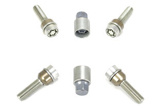 Felgenschlossatz - Silber - für 11mm VA + 11mm HA Distanzen