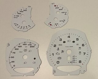 Instrument Face Set 991.2 - White - PDK- MPH