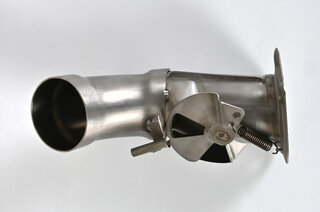Heizklappe rechts Edelstahl  - 911/930 87-89 - M424 automatische Heizung