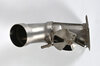 Heizklappe rechts Edelstahl  - 911/930 87-89 - M424 automatische Heizung
