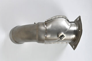 Heizklappe rechts Edelstahl  - 911/930 87-89 - M424 automatische Heizung