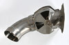 Heizklappe links Edelstahl  - 911/930 87-89 - M424 automatische Heizung