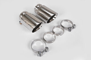 Exhaust Tip Set 997.1 GT2 - Stainless Steel - 2 x 90mm