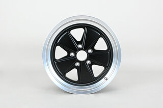 Classic-Design Wheel - 10x18 ET45 Black + Polished Lip