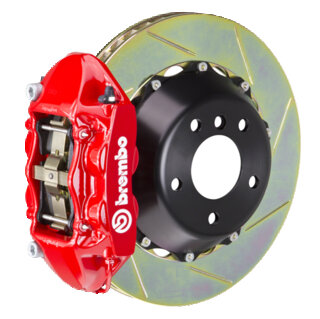 Sport Brake System - REAR - BREMBO GT - 4 Piston - Red Caliper - Slotted - 345 x 28 mm