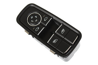 Power window and door mirror switch driverside Matt Black / hi-gloss chrome