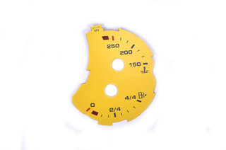 Zifferblattsatz Racing Gelb 991 Turbo, PDK,  mp/h, Fahrenheit