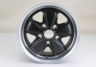 Fuchs Replica Wheel - 7 x 15 ET 47.4 - Classic - Deep 6 - Satin Black + Machined Lip - With TÜV