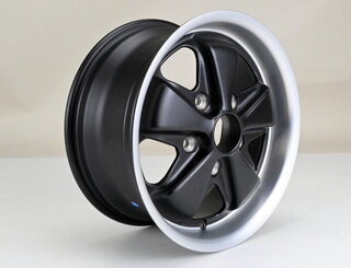 Fuchs Replica Wheel - 7 x 15 ET 47.4 - Classic - Deep 6 - Satin Black + Machined Lip - With TÜV