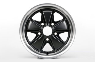 Fuchs Replica Wheel - 6 x 15 ET 36 - Classic - Deep 6 - Satin Black + Machined Lip - With TÜV