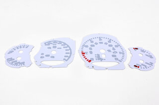 Zifferblattsatz Silber 991.2 Turbo, PDK, MPH, Fahrenheit, mit Logo, silberner Ring DZM
