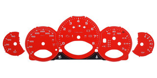 Zifferblatt indisch rot 997-2 PDK km/h mit GTS Logo