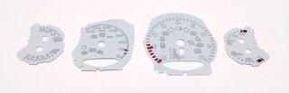 Zifferblattsatz Indischrot 991 Turbo, PDK, km/h, Celsius