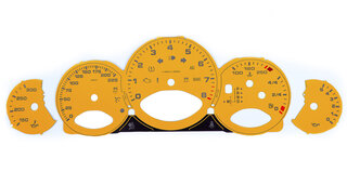 FVD Brombacher Instrument Face Set 997.2 Turbo - Speed Yellow - PDK - MPH - With Logo