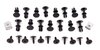 Kit de montage pour caoutchouc de spoiler (24pc) 996 GT3 Cup / RS