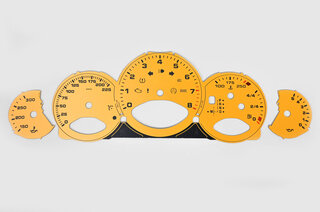FVD Brombacher Instrument Face Set 997.2 Turbo S - Speed Yellow - PDK - MPH - With Logo