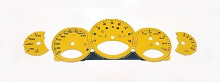 Gauge Faces speed yellow 997.2 GT3/ RS manual mph with Logo